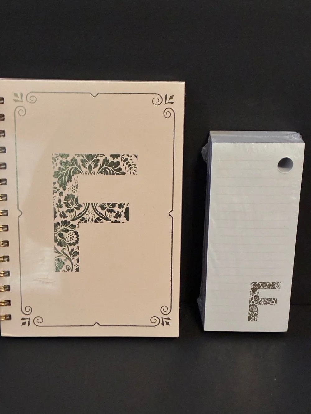 Monogram F stationery set